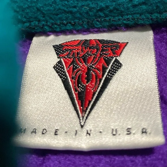 Spyder Teal and Purple Fleece Jacket - Picture 5 of 6